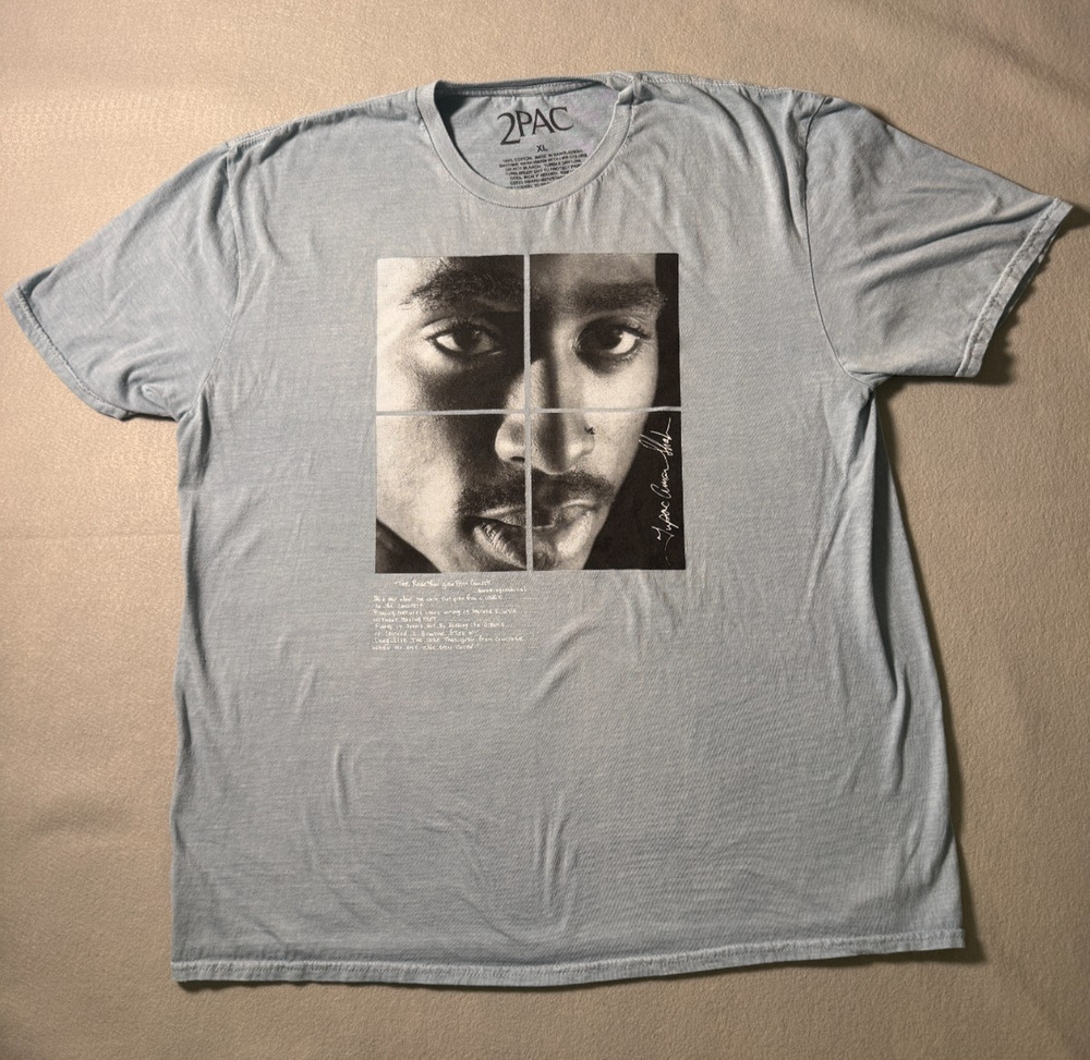 2Pac Tupac Poetry T-Shirt Y2K Size XL